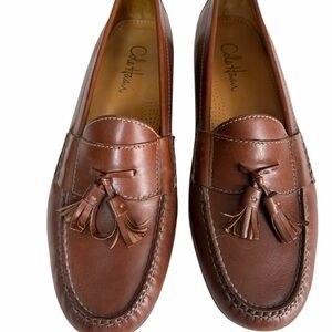 Cole Haan Men’s Chestnut Brown Leather Tassel Loafers size 10.5